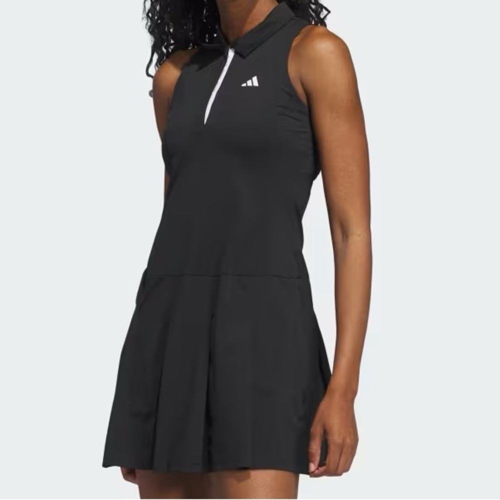 NWT ADIDAS ultimate 365 TOUR pleated Mini black Dress size small - Picture 2 of 12